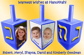 Dreidels Hanukkah Photo Card