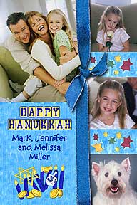 Scrapbook Style Hanukkah Photo Card