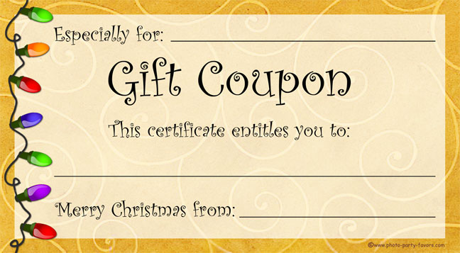 Blank Holiday Gift Certificate Template Free Freemixmye