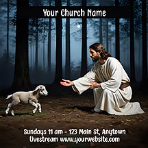 3x3 Square Come To Jesus is our original design for custom magnets for church welcome gifts, personalized with your church information for first time visitors.